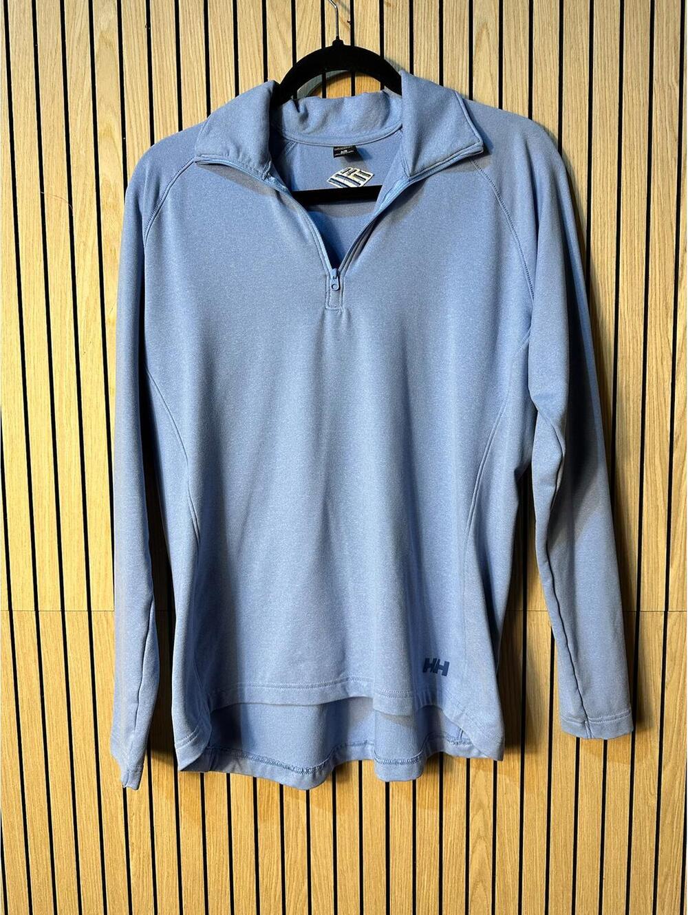 010 Helly Hansen Quarter Zip Pullover Long Sleeve Shirt (Large, Blue, EUC)